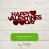 Happy Valentine's Day title in red with hearts